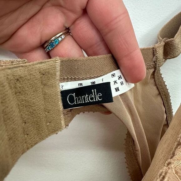 Chantelle Women’s Tan Teracotta Lace Illusion Seamless Unlined Underwire Bra - Picture 3 of 12